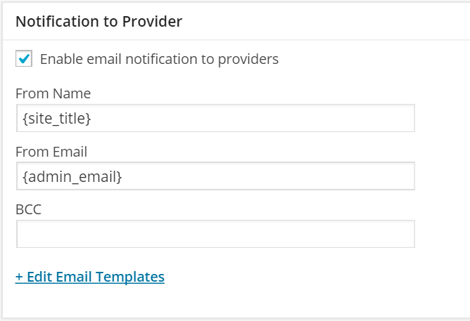 notification to provider